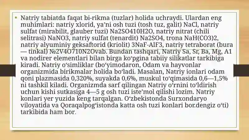Natriy Kationi 2