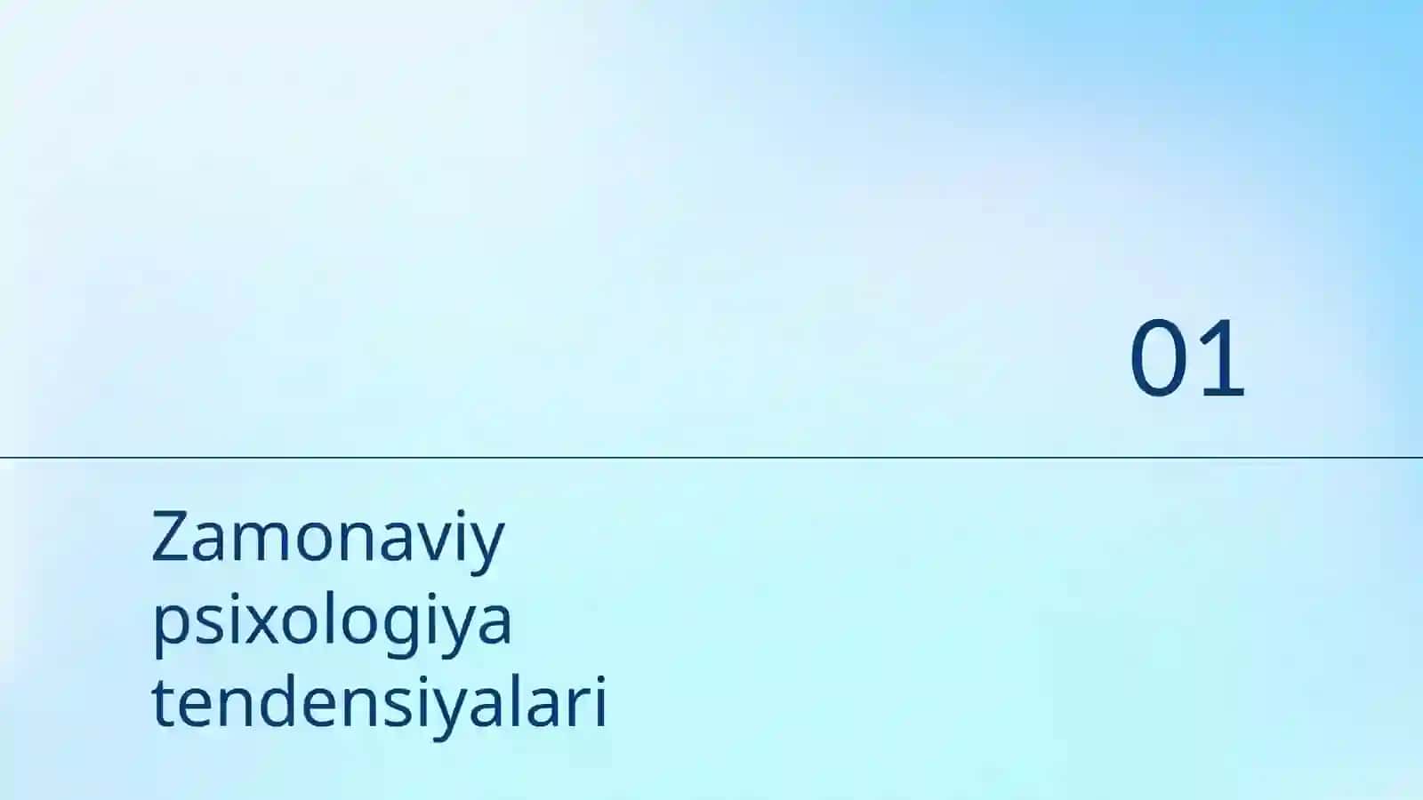 Psixologiyaning zamonaviy tendensiyalari 2