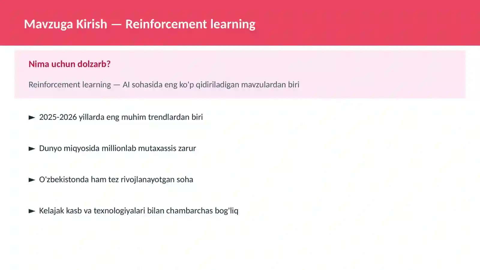 Reinforcement learning 3