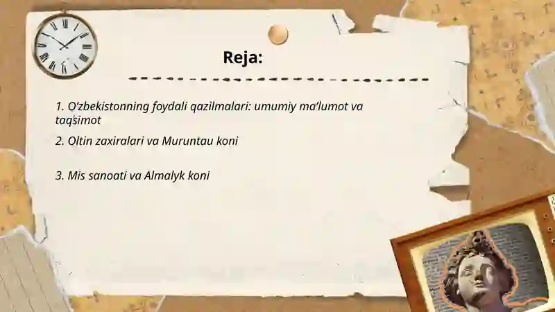 Oʻzbekistonning foydali qazilmalari: umumiy maʼlumot va taqsimot 2
