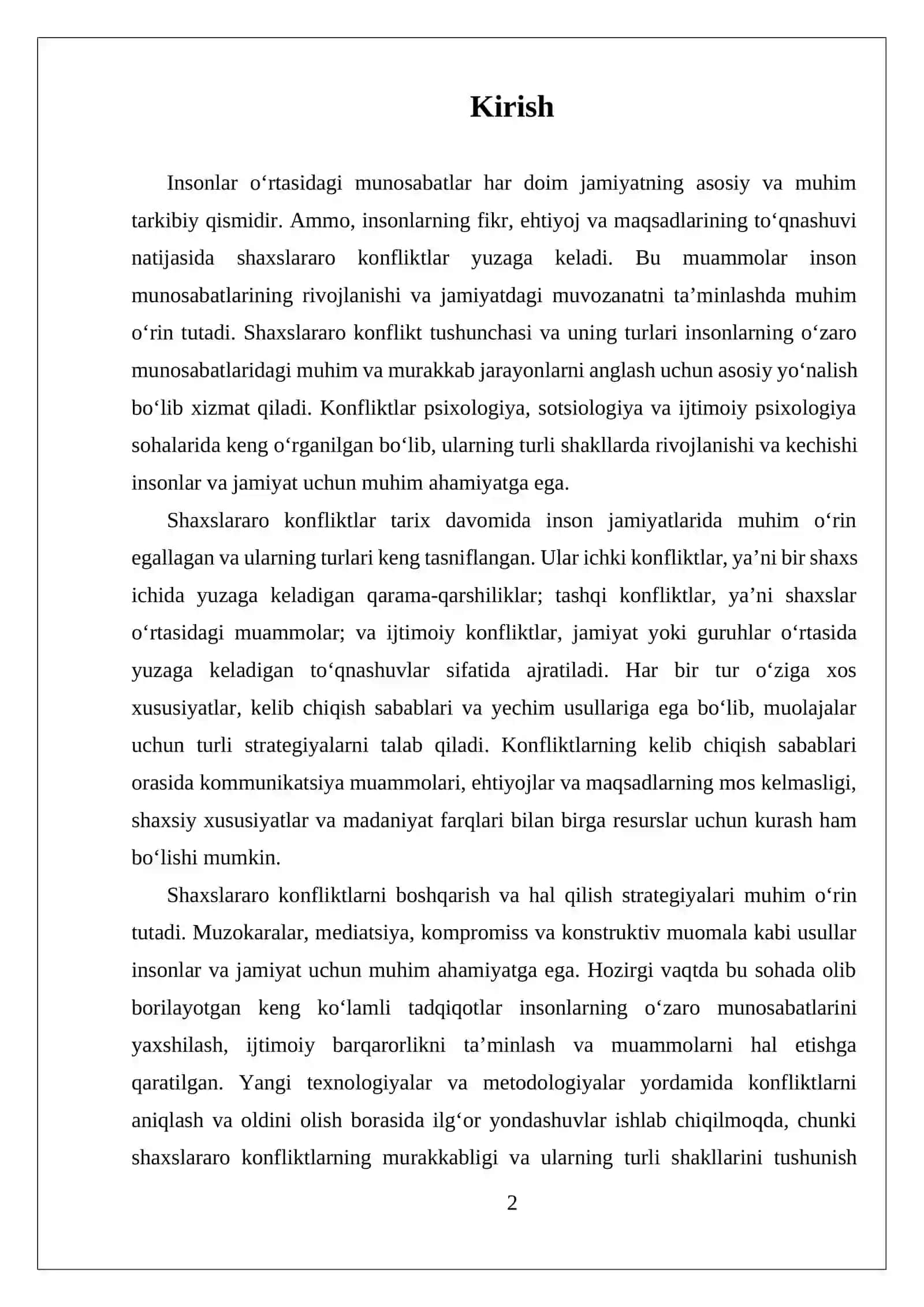 SHAXSLARARO KONFLIKT TUSHUNCHASI VA TURLARI 2