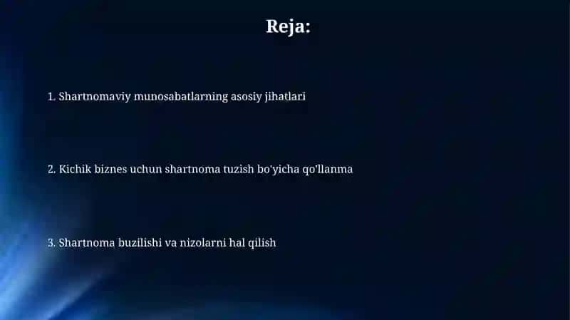 Kichik va yirik biznes oʻrtasidagi shartnomaviy munosabatlar 2