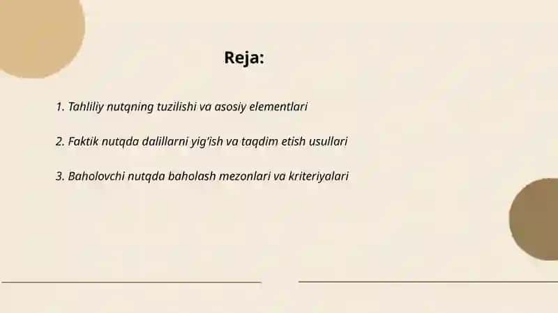 Tahliliy, faktik, baholovchi turdagi kasbiy nutq 2