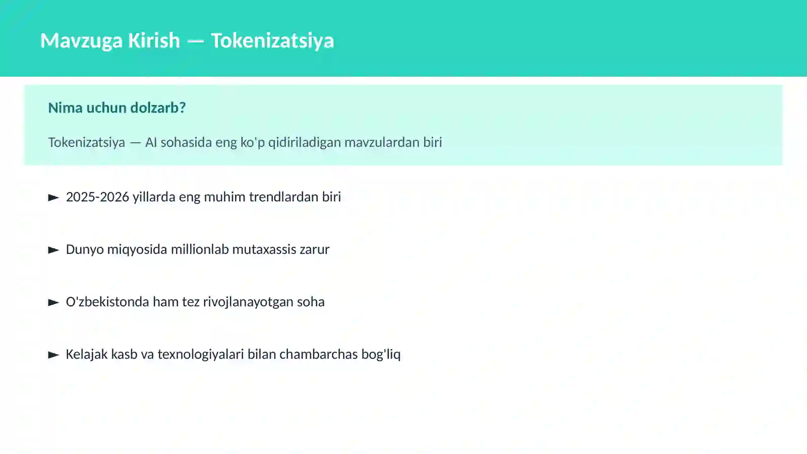 AI | NLP TABIIY TIL QAYTA ISHLASH 2