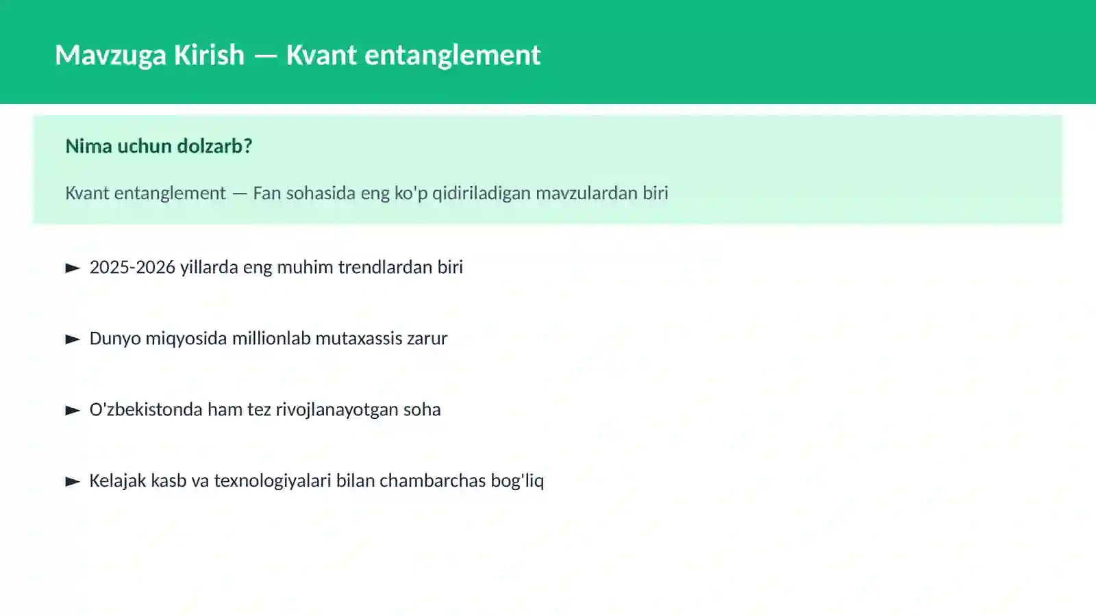 Kvant entanglement 2