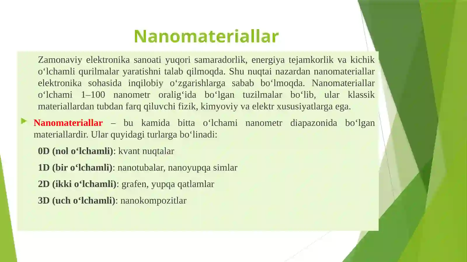 Nanomateriallar 2