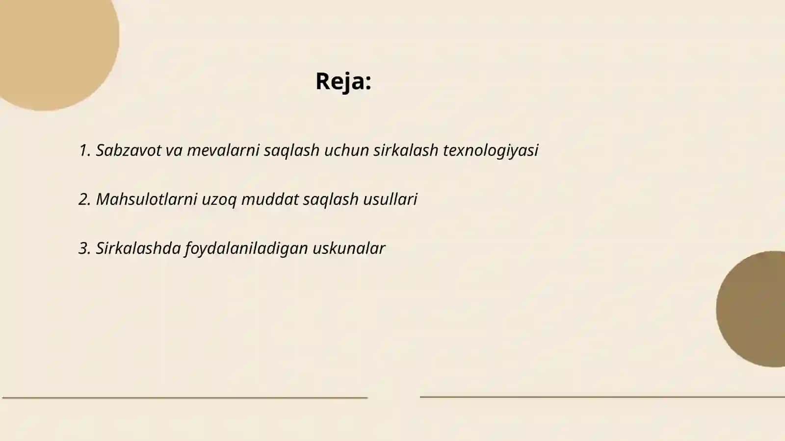 Sabzavot va mevalarni sirkalash texnologiyasi 2