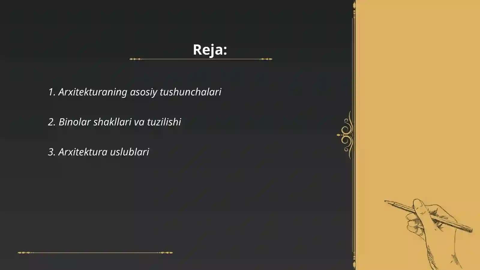 Arxitekturaning asosiy tushunchalari 2
