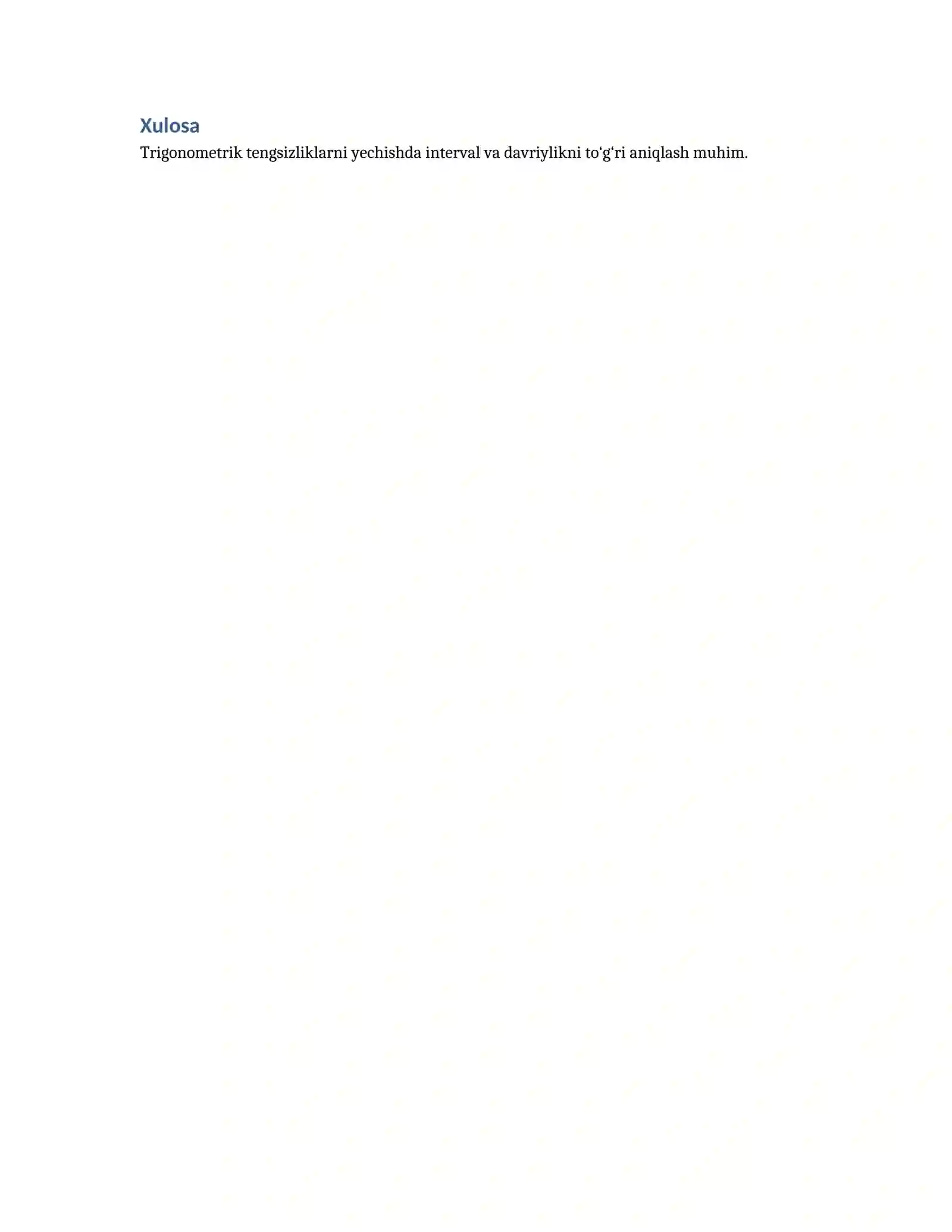 trigonometrik Tenglamalar 2