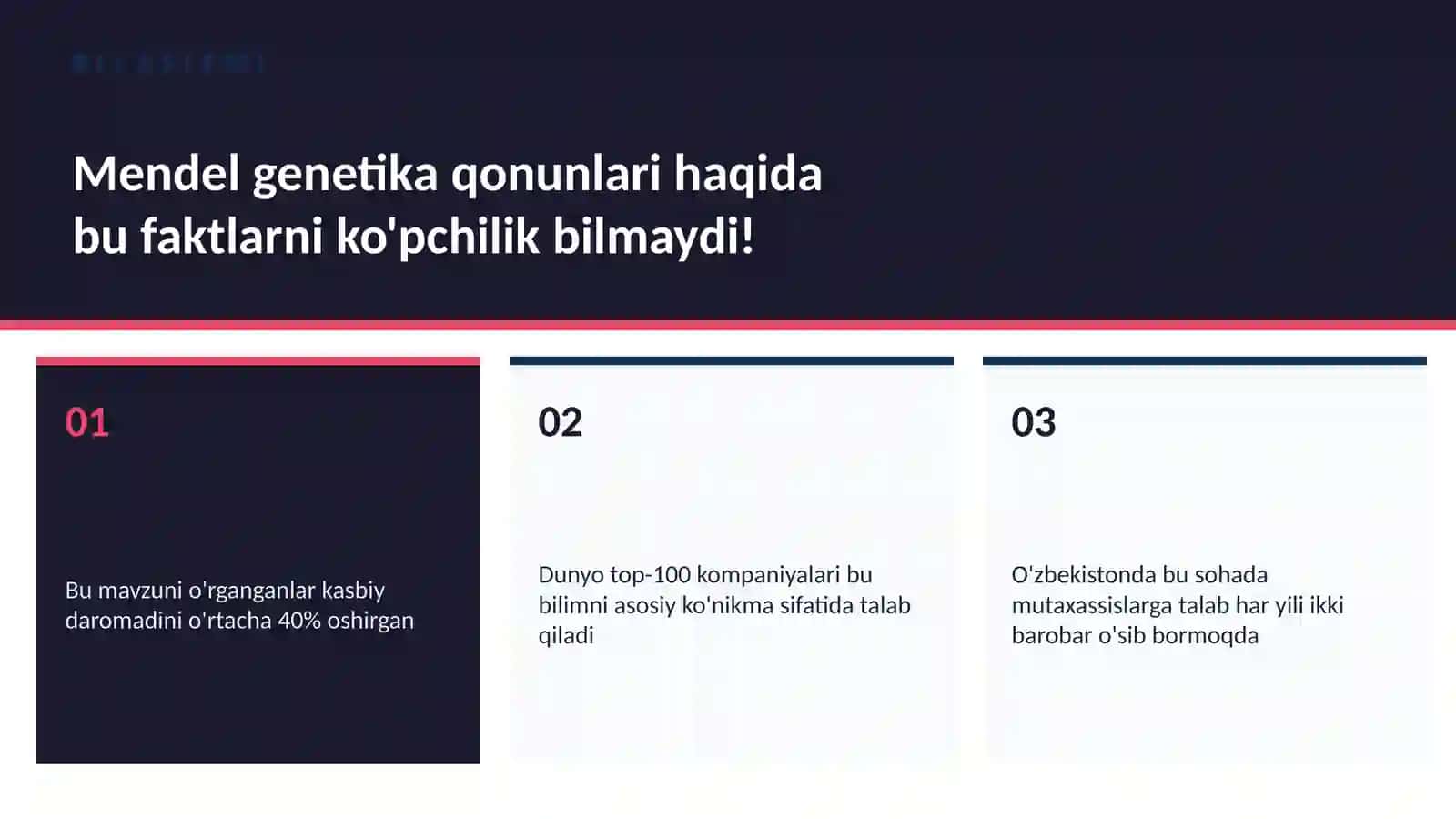 Mendel genetika qonunlari 2