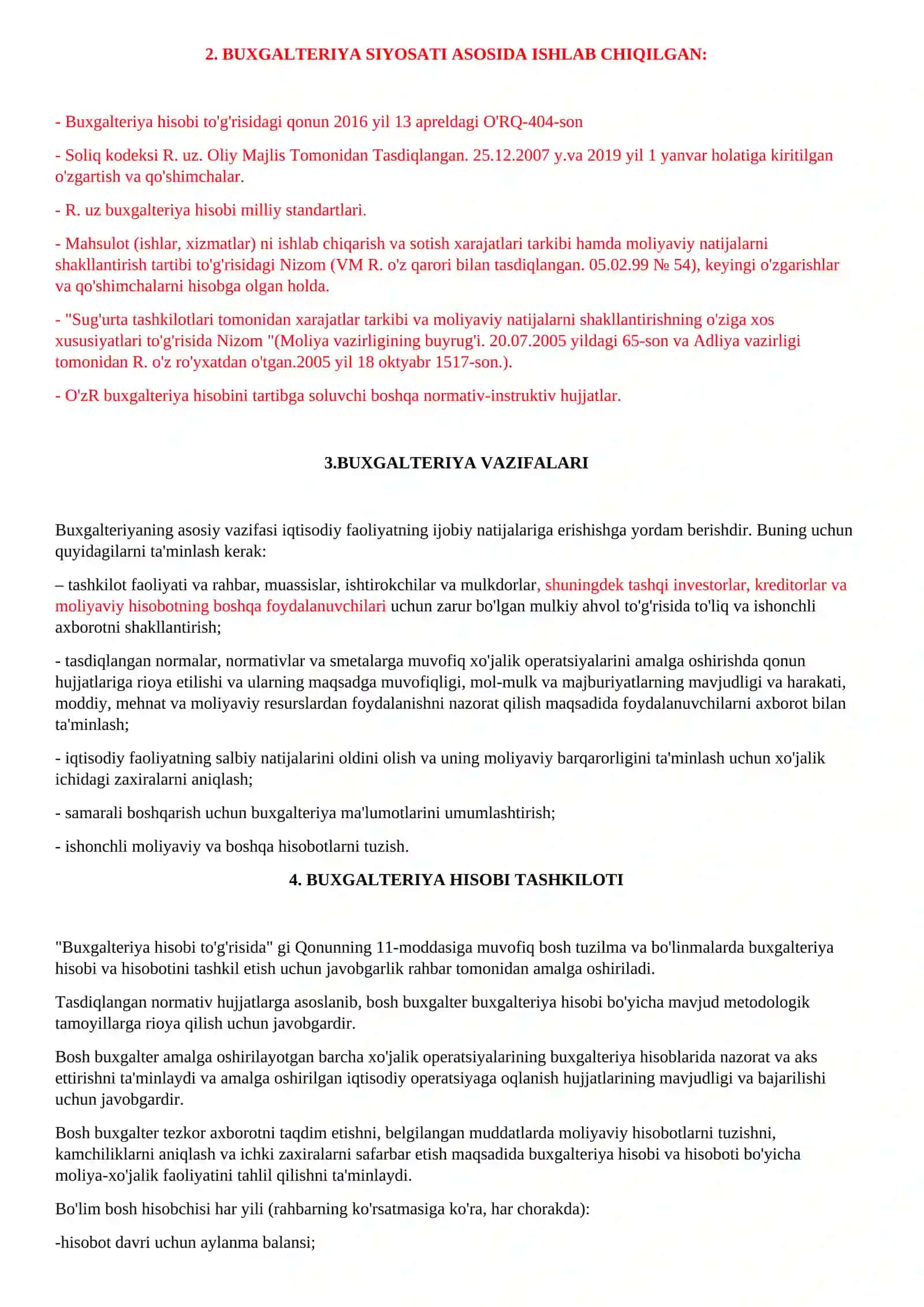 2020 YIL UCHUN BUXGALTERIYA SIYOSATI 2