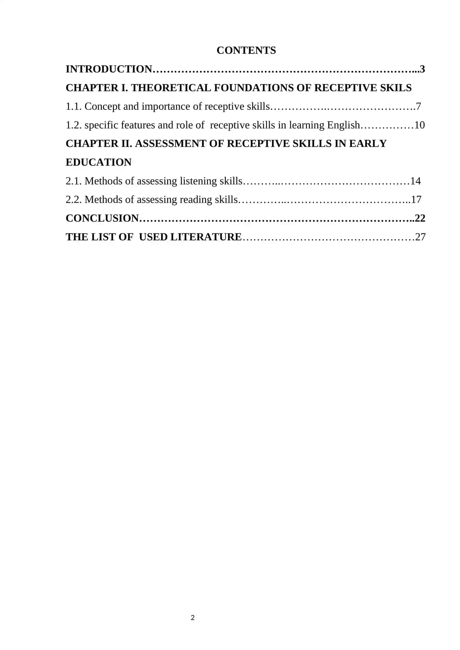 ASSESSING RECEPTIVE SKILLS IN EARLY ENGLISH LANGUAGE EDUCATION 2