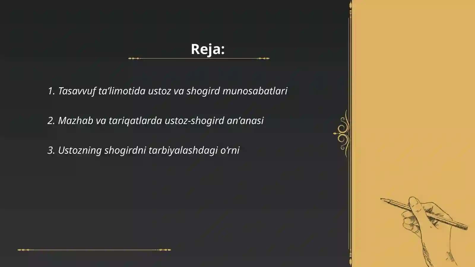 Tasavvuf taʼlimotidagi ustoz va shogird anʼanalarining qoʻllanishi masalalari 2