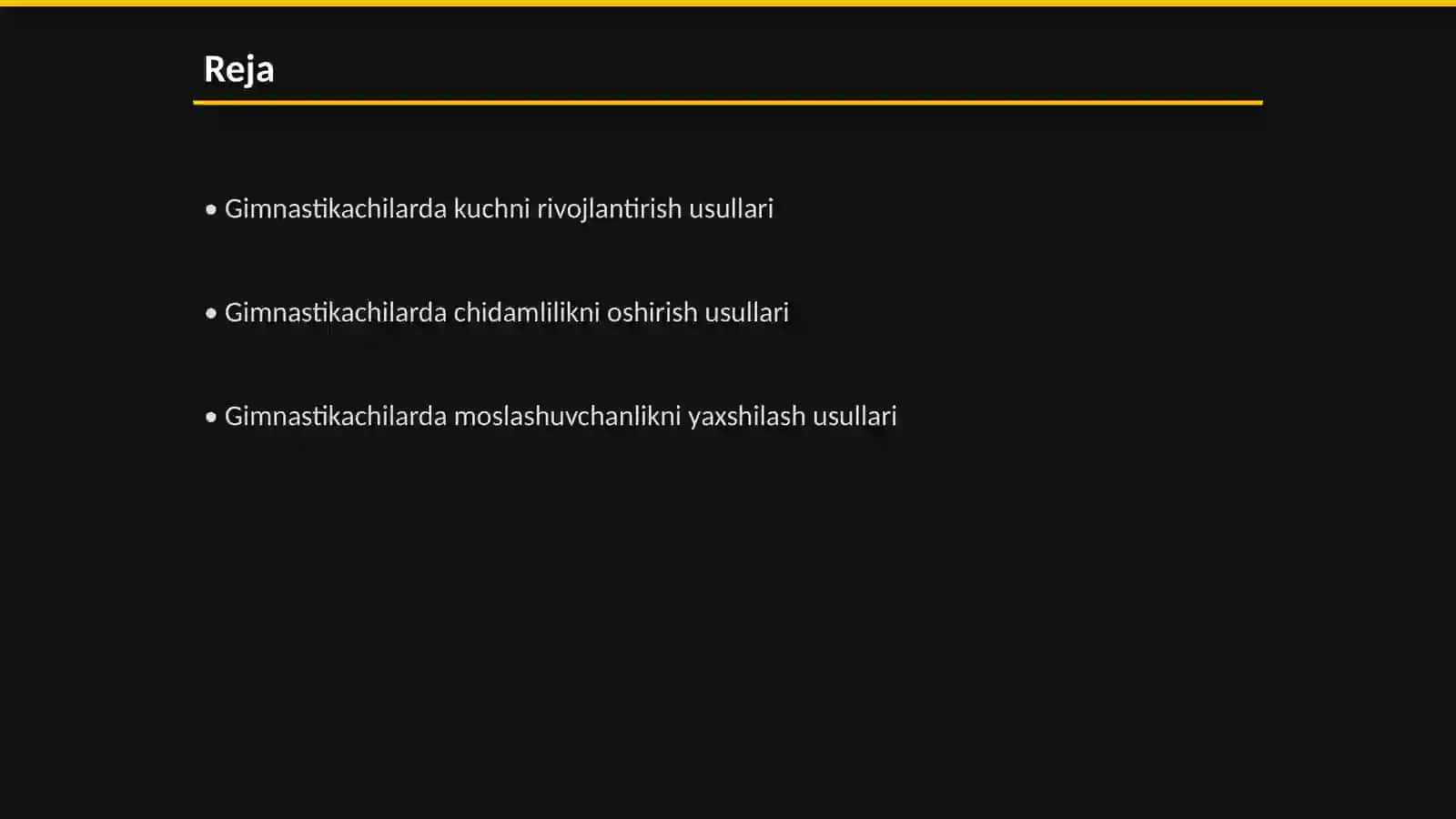 Gimnastikachilarni jismoniy sifatlarni rivojlantirish usullari 2