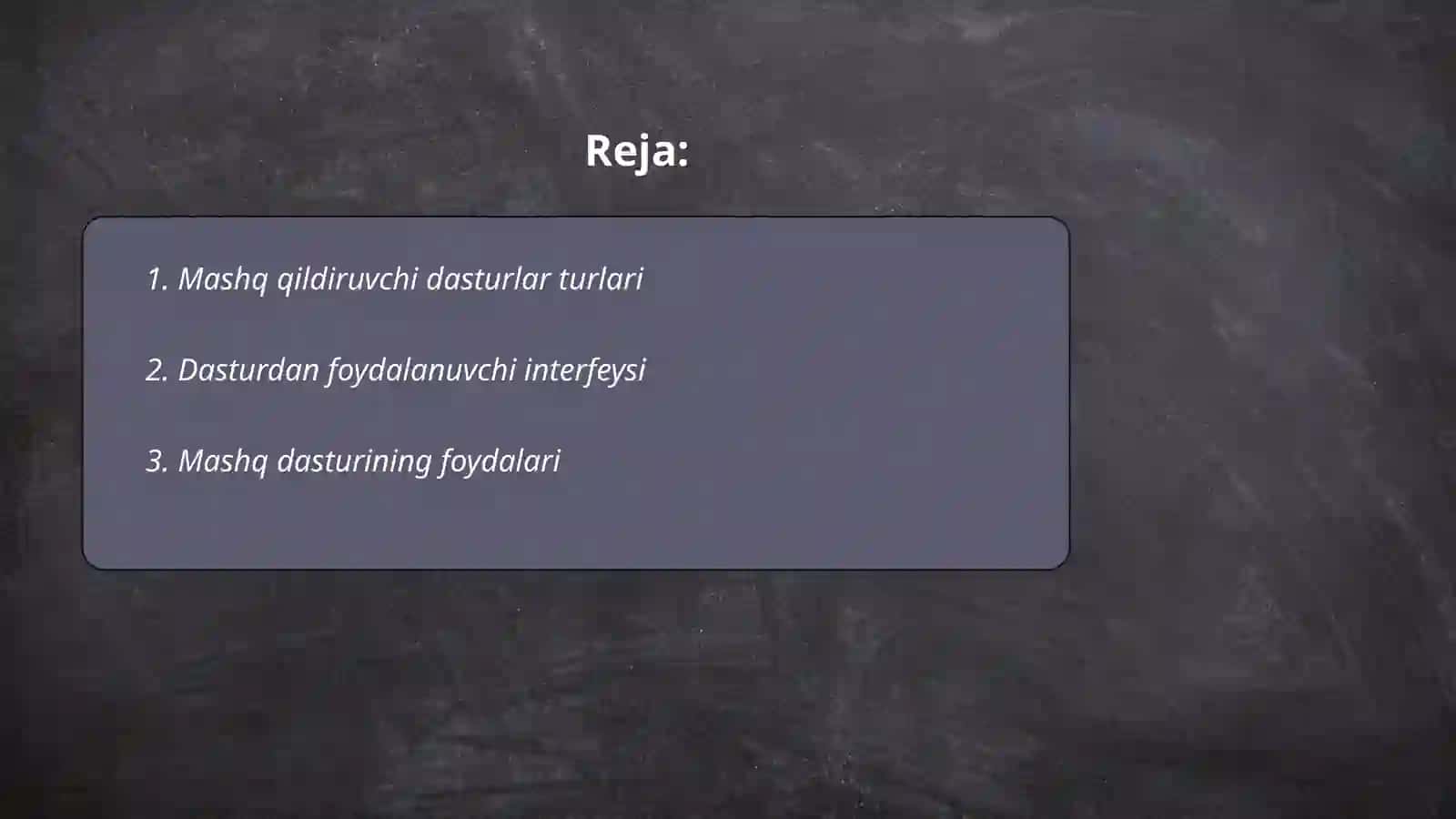 Mashq qildiruvchi dasturlar turlari 2