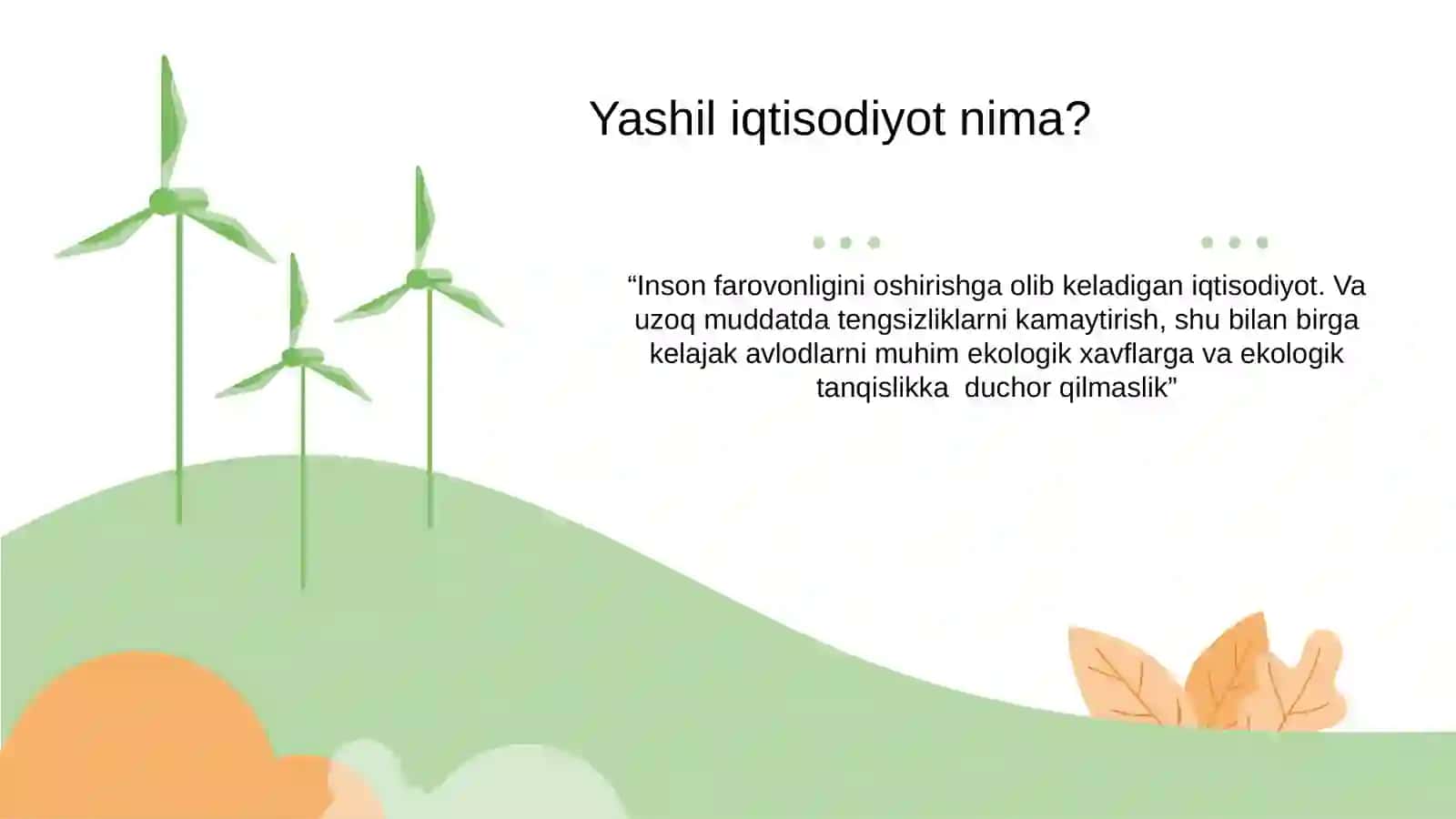 Yashil iqtisodiyotga o’tish strategiyasi 2