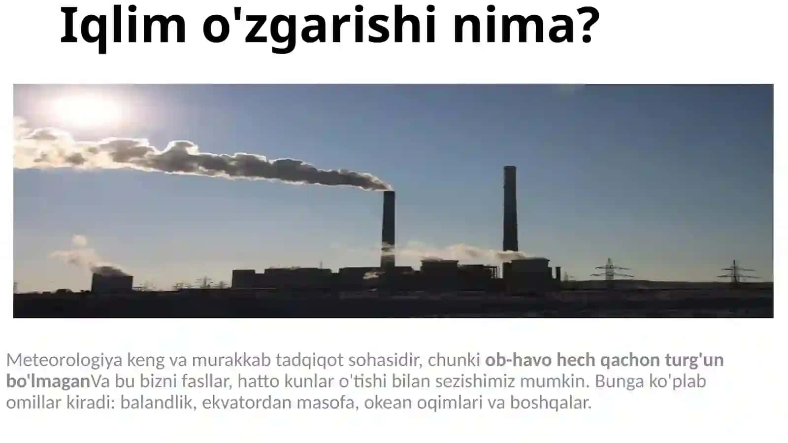 Iqlimnio’zgaribborishivauningatrof-muhitgata’siri 2