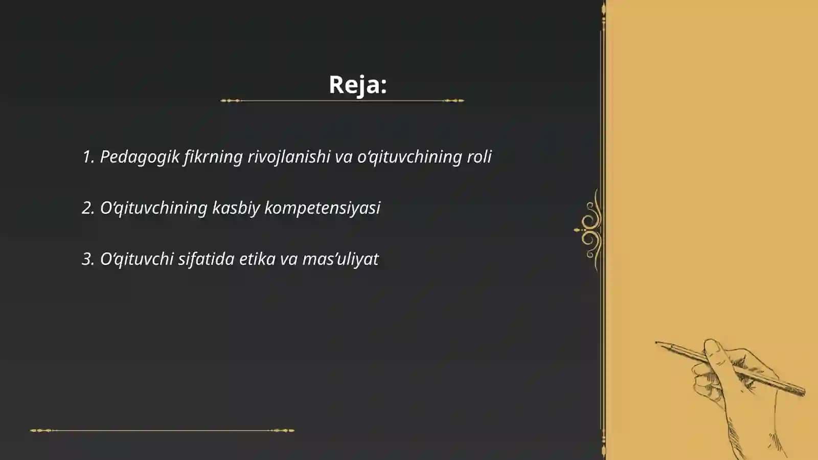 Pedagogik fikr taraqqiyotida o‘qituvchining kasbiy mahorati hamda burch va mas’uliyatlari 2