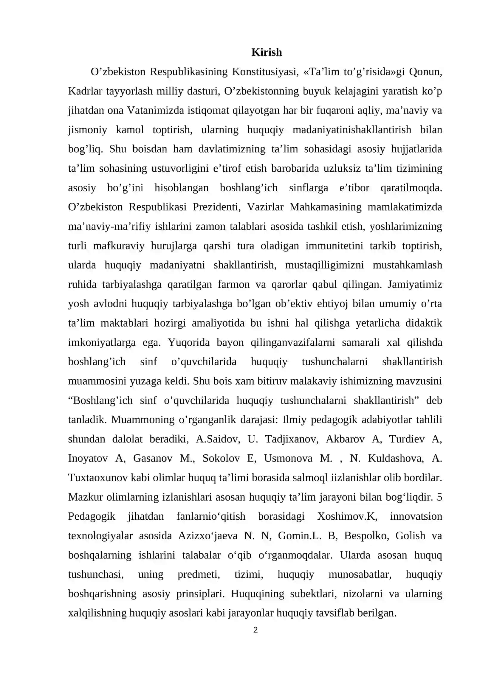 Davlat ramzlar boshlang`ich sinf o`quvchilariga xuquqiy tarbiya berish vositasi sifatida 2