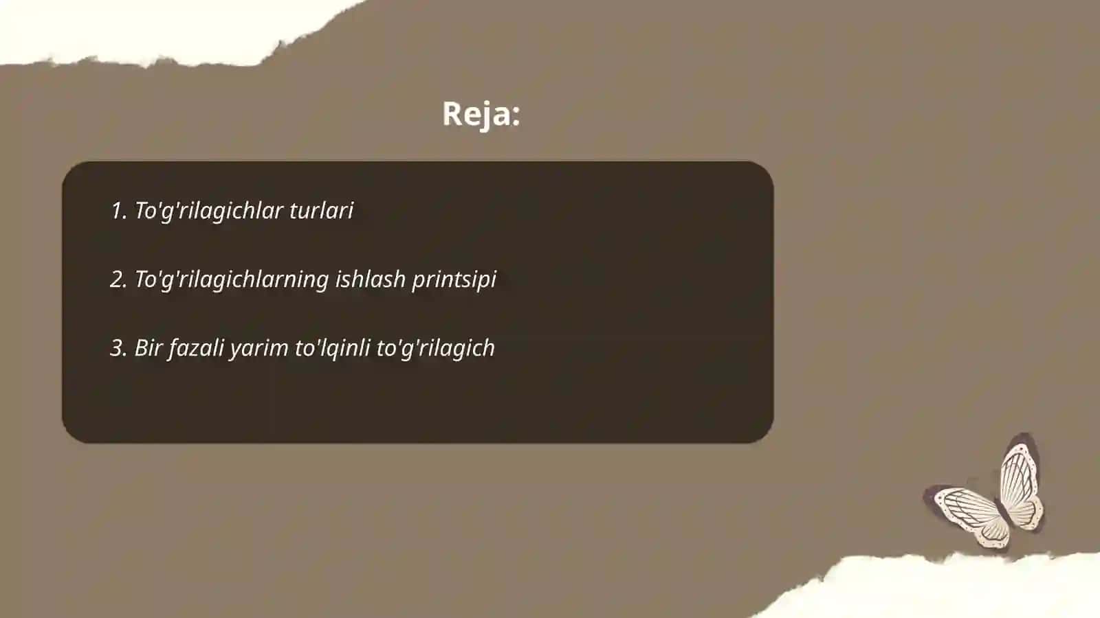 To'g'rilagichlar 2