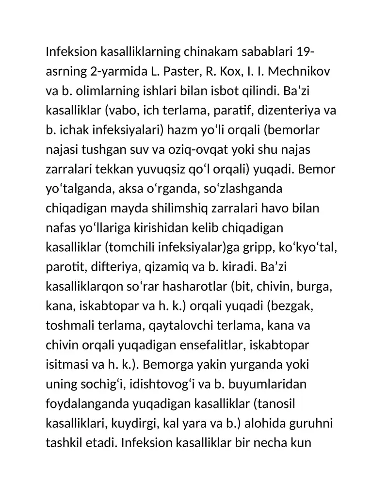 Infeksion kasalliklar 2