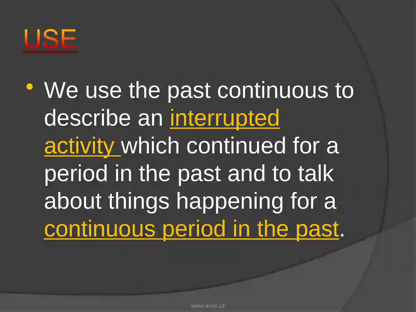 Past continuous 2
