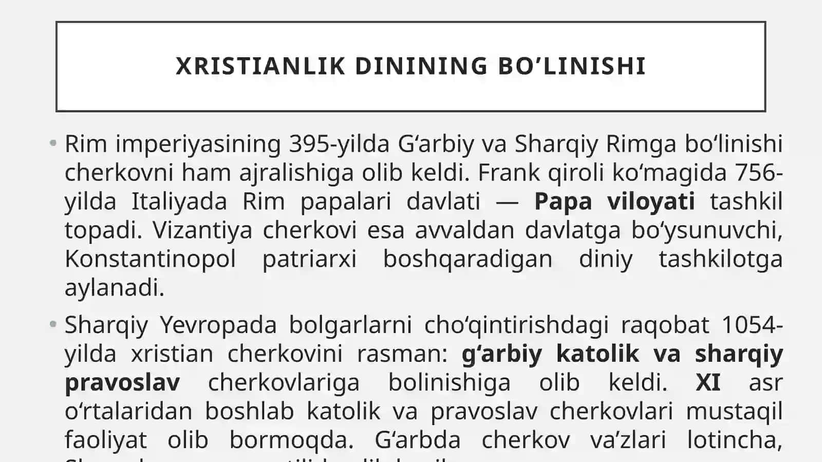 Xristianlikyo’nalishlari 2