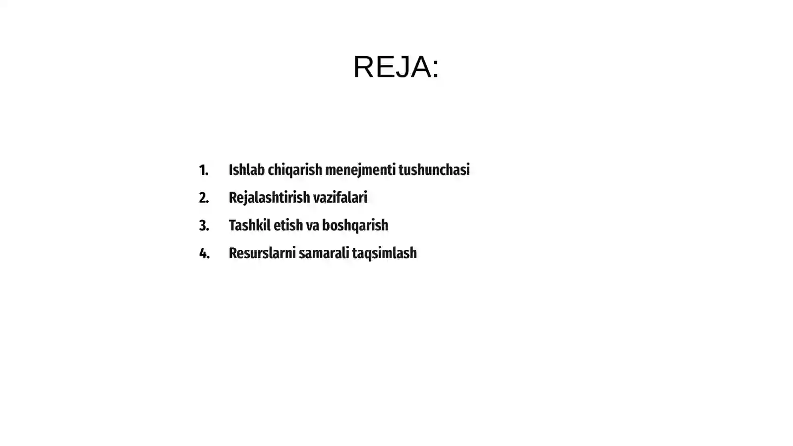 Ishlab chiqarish menejmentining vazifalari 2