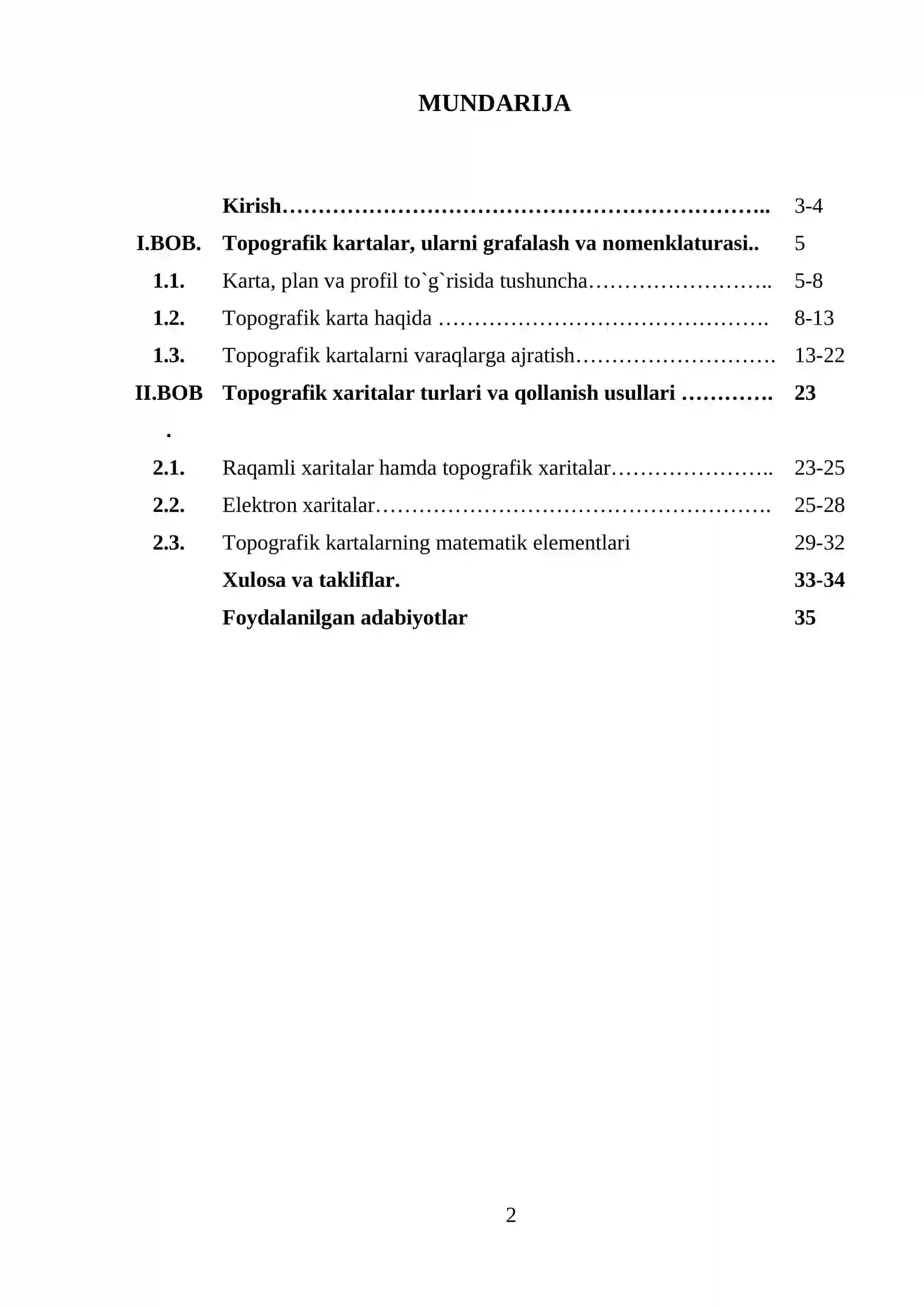 "Nomenklatura" mavzusidagi KURS ISHI 2