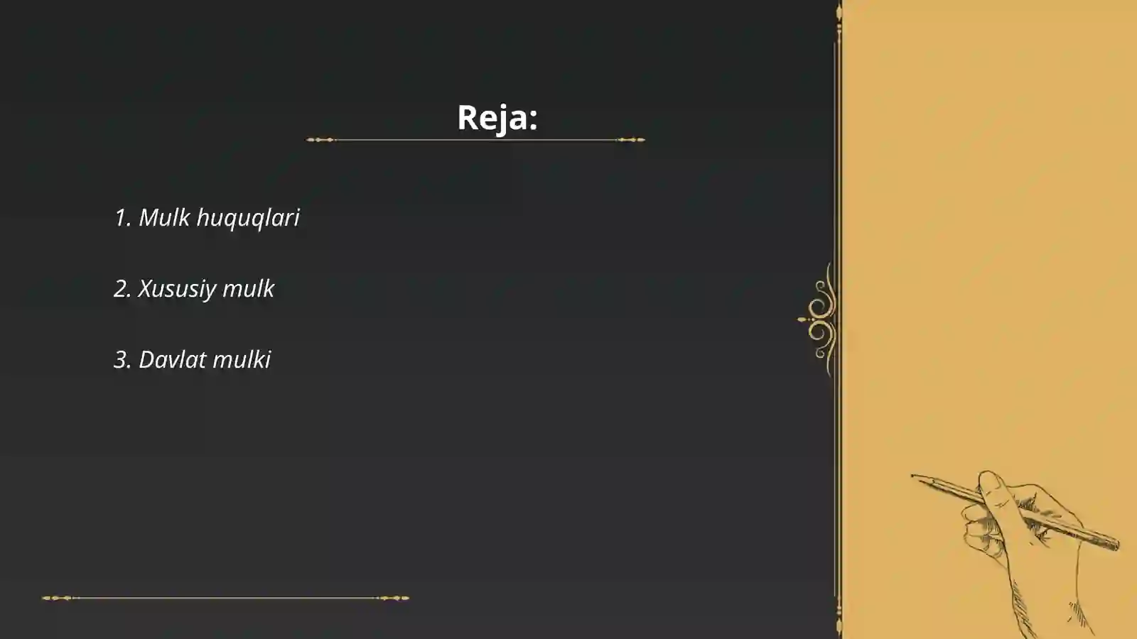 Mulk va mulkchilik munosabatlari 2
