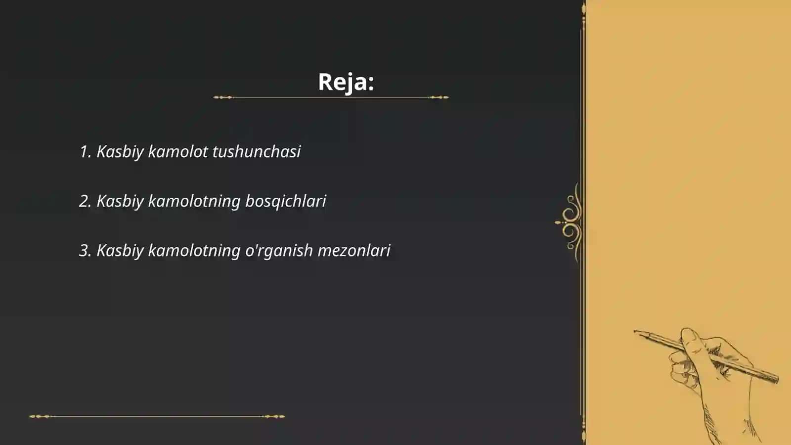 Kasbiy kamolotning o'ziga xosligi, uning bosqichlari va o'rganish mezonlari 2