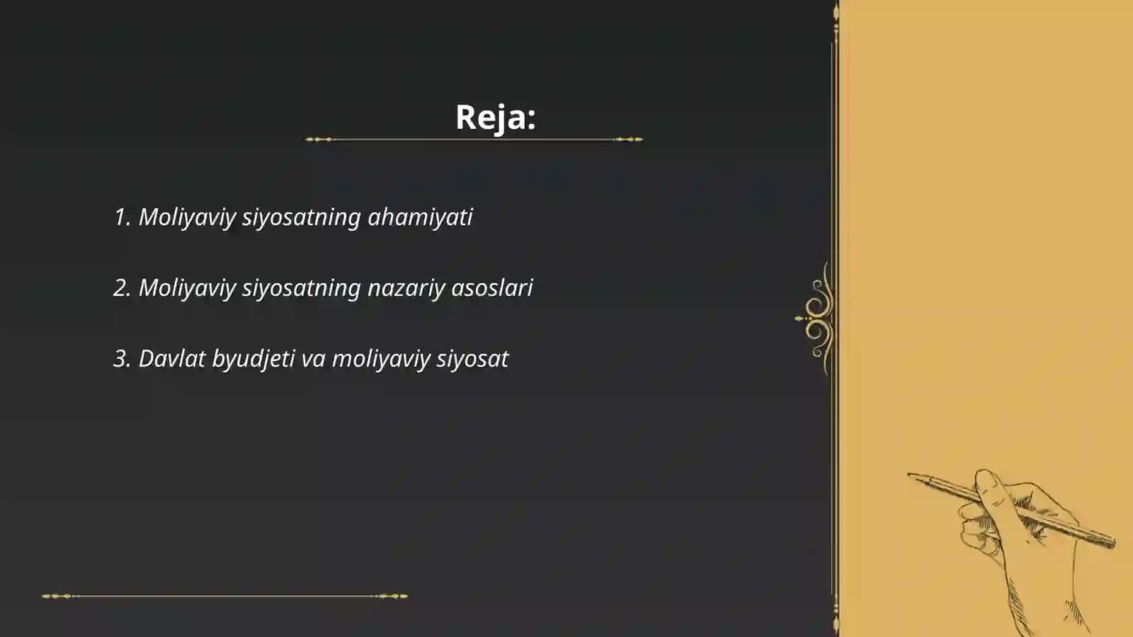 Moliyaviy siyosatning mazmuni va tamoyillari 2