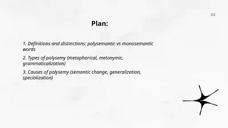 Polysemantic and monosemantic words 2