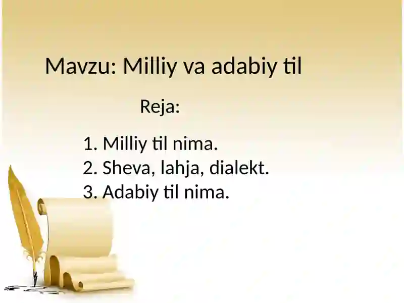 Milliy va adabiy til 2