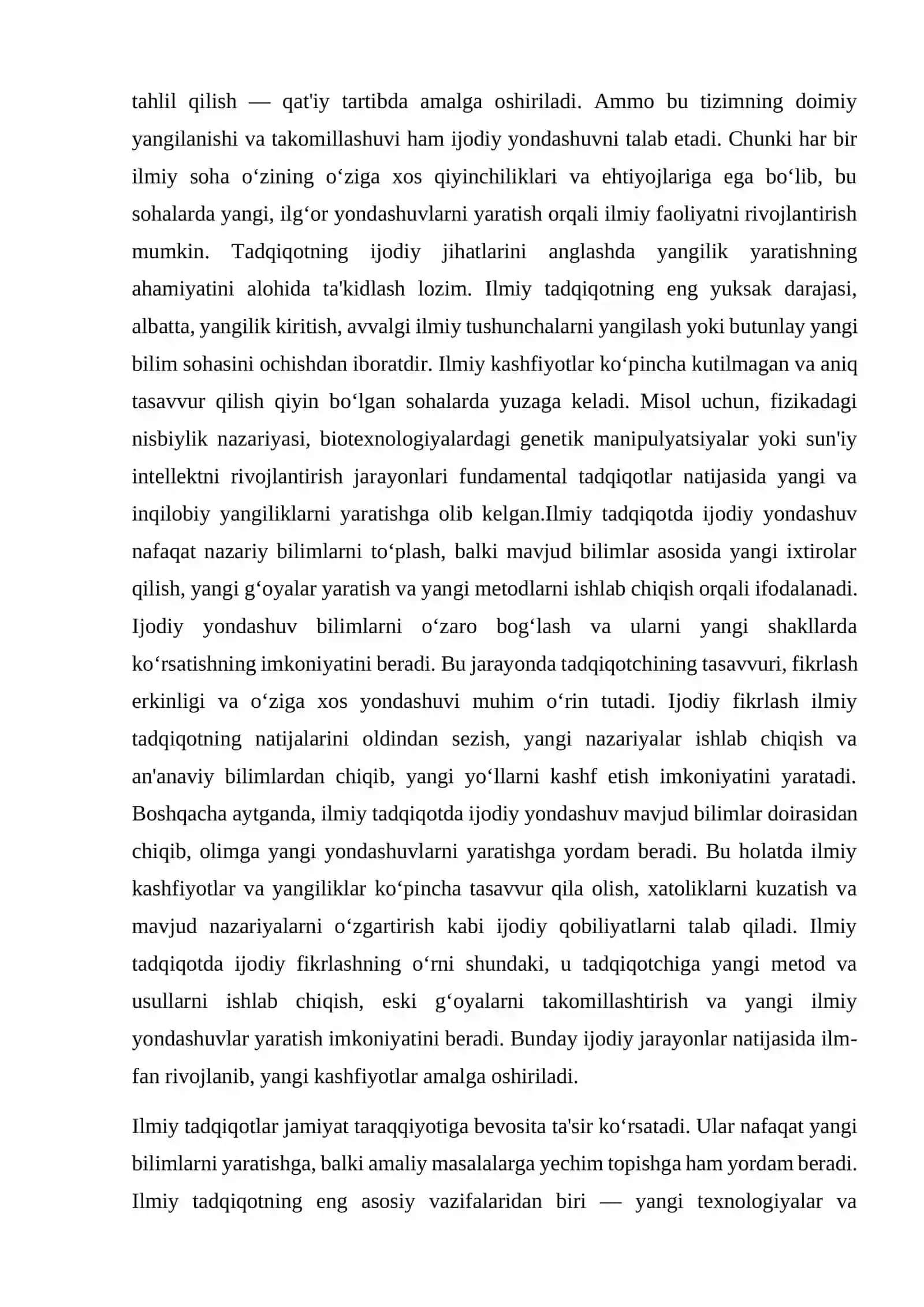 Ilmiy Tadqiqot: Inson Ijodiy Faoliyatining O‘ziga Xos Ko‘rinishi 2