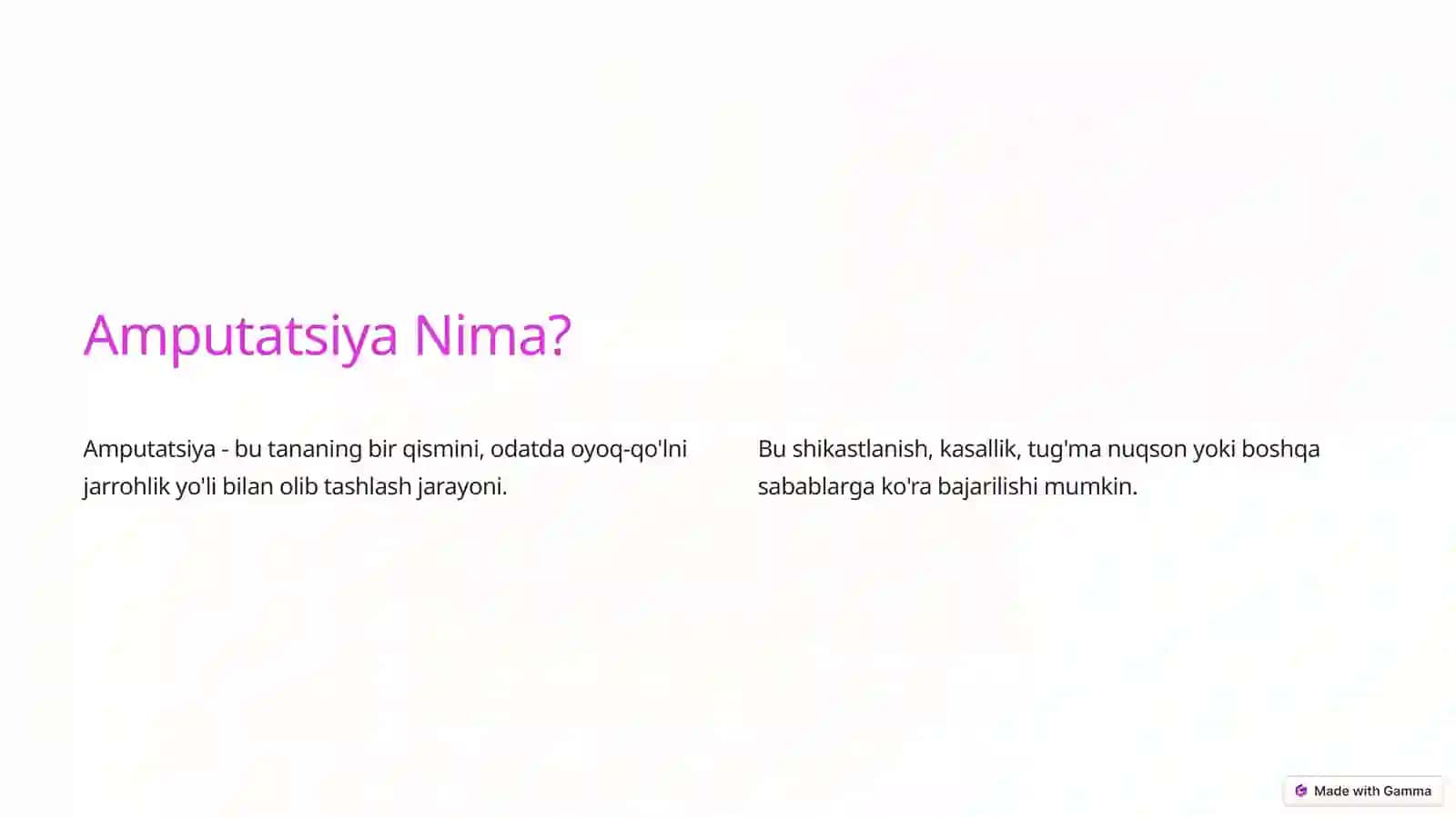 Bolalarda Amputatsiya Xususiyatlari 2
