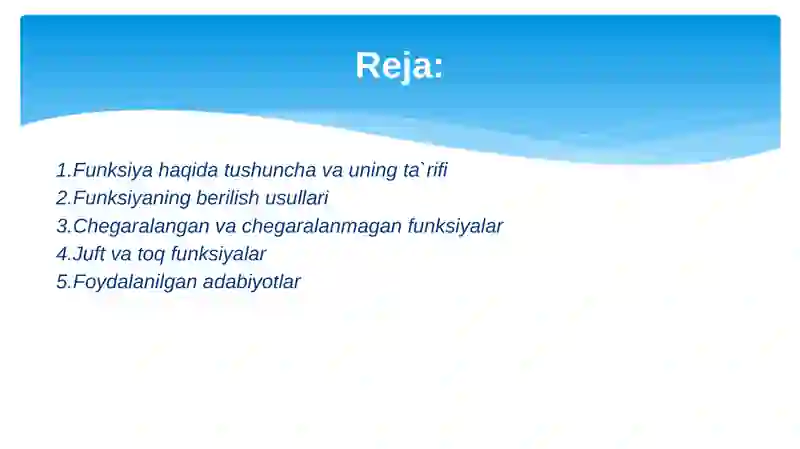Funksiyalar ustida arifmetik amallar 2