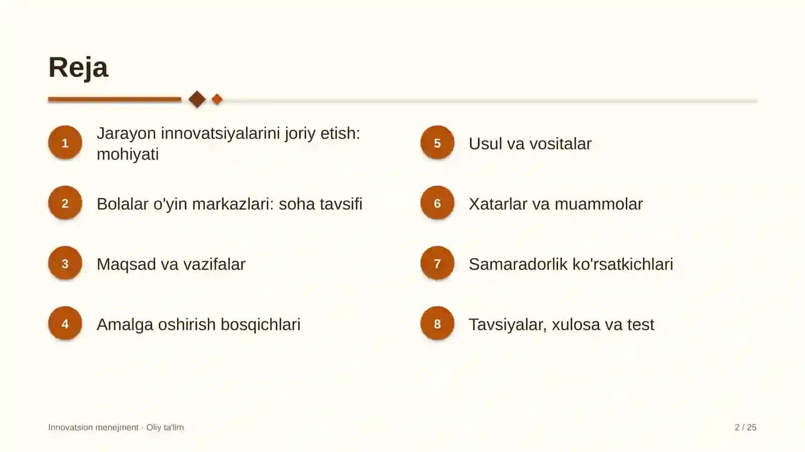 bolalar o'yin markazlarida jarayon innovatsiyalarini joriy etish 8382 2