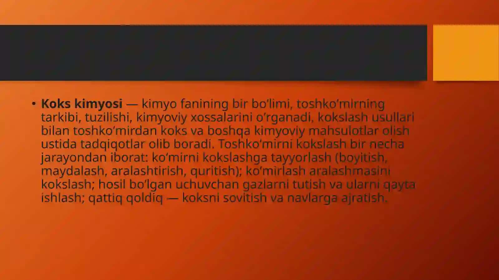 Toshko'mirdan kokslash 2