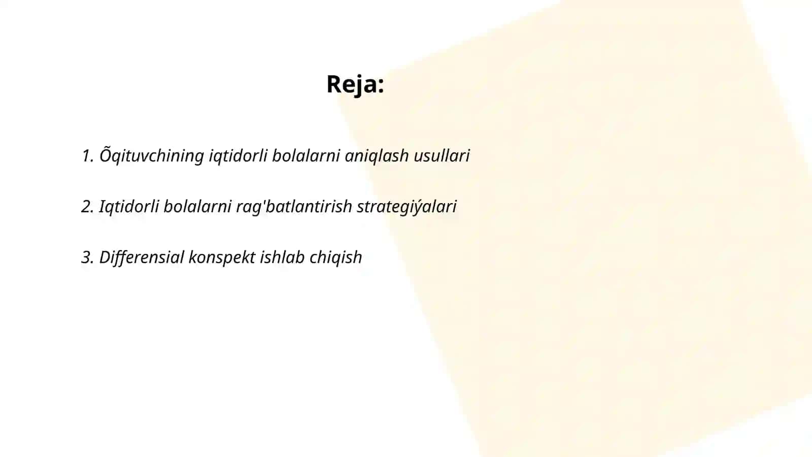 Õqituvchining iqtidorli bolalar bilan ishlashga tayyorligi 2
