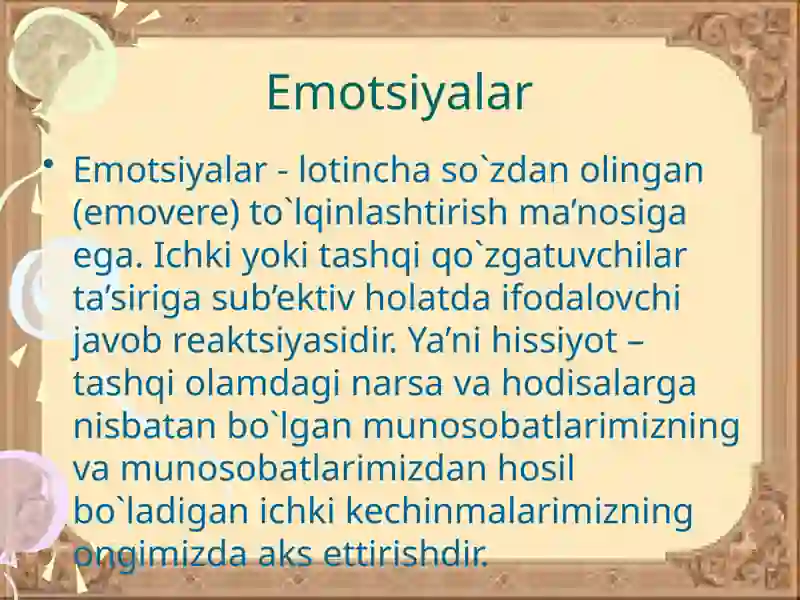 Emotsiyalar 2