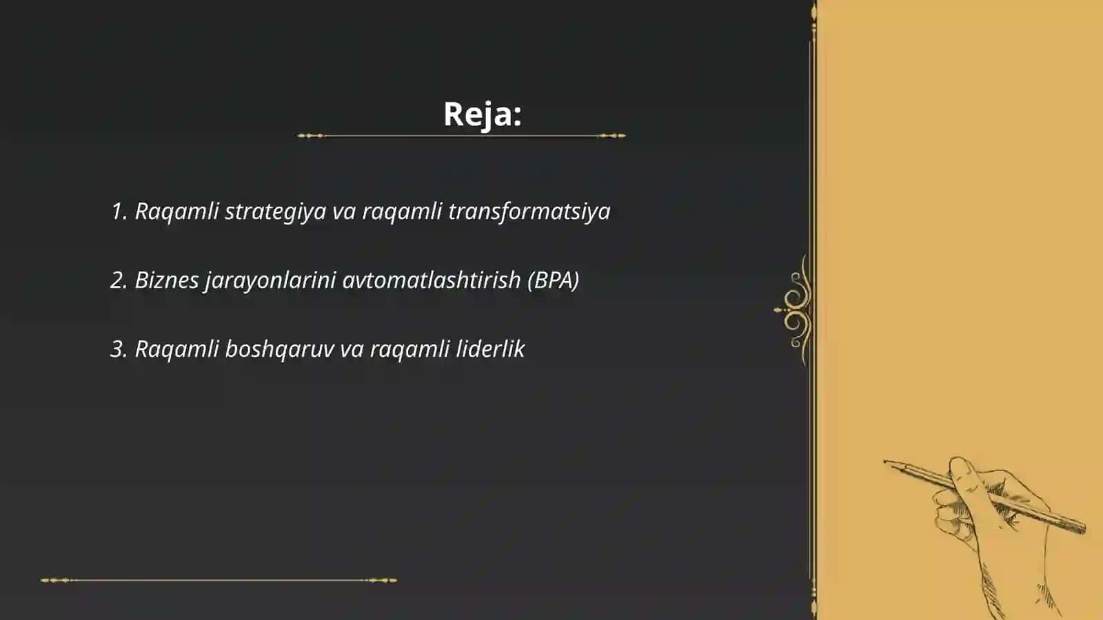 Raqamli menejment va avtomatlashtirish 2