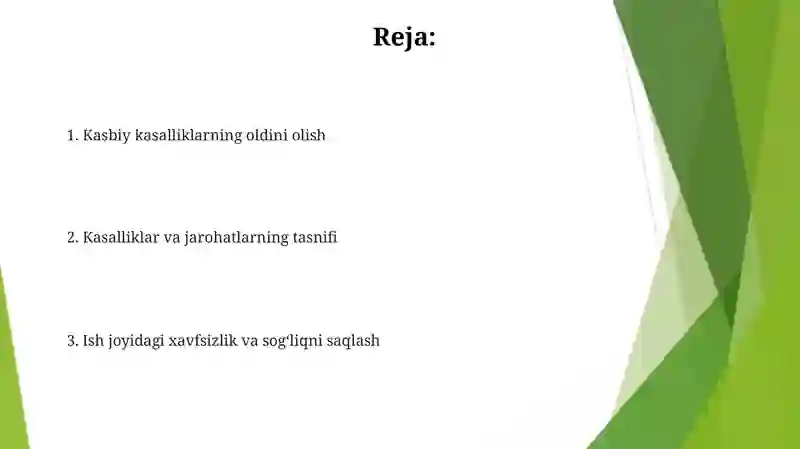 Jarohatlarnish va kasbiy kasalliklar 2