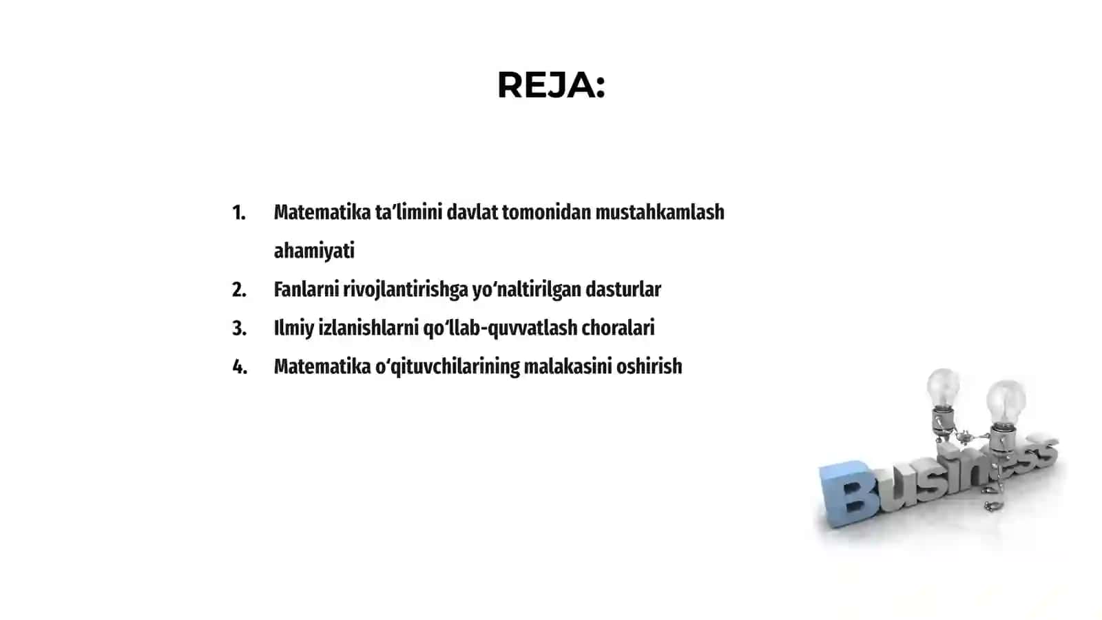 Matematika taʼlimi va fanlarini yanada rivojlantirishni davlat tomonidan qoʻllab quvvatlash 2
