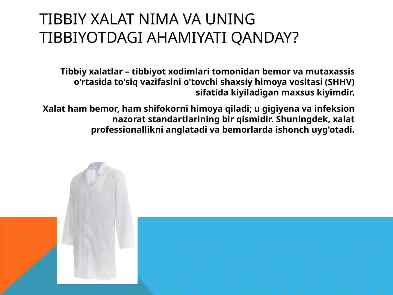 Tibbiy xalat paydo bo'lish tarixi (1-variant) 2