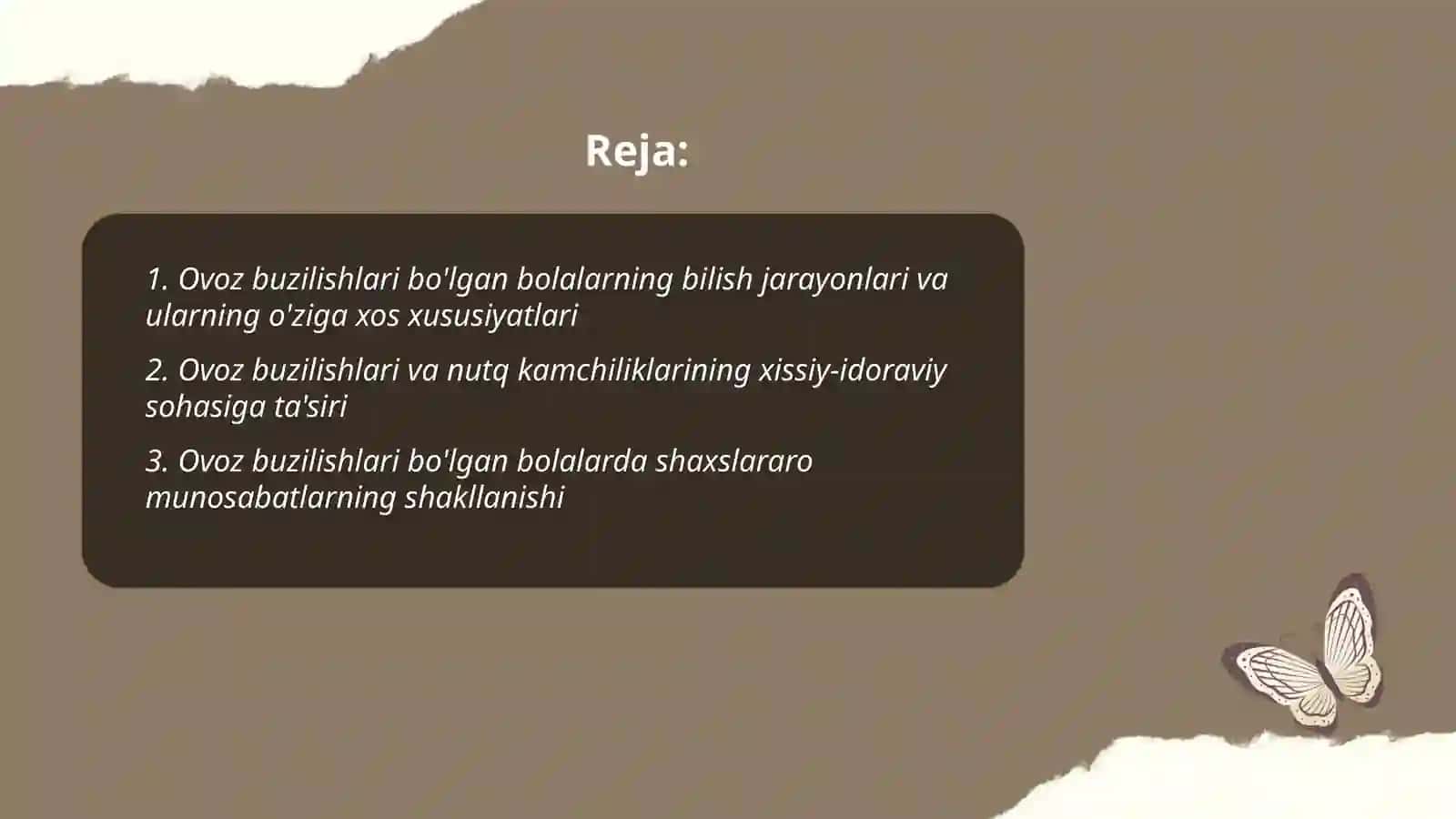 Ovoz buzulishlari kamchiliklari bo'lgan bolalarning psixologik xususiyatlari 2