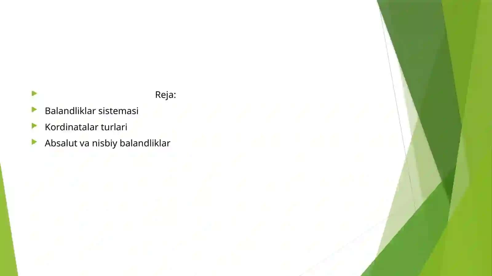 Topografiyada qo’laniladigan koordinatalar va balandliklar sistemasi 2