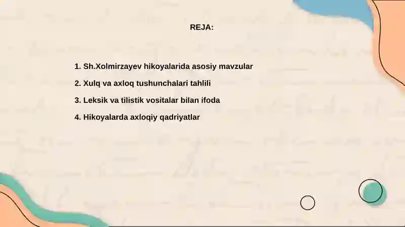 Shukur Xolmirzayev hikoyalari 2