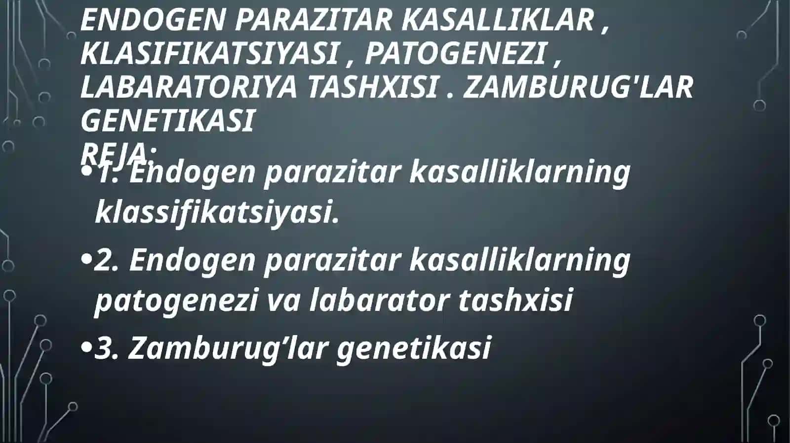 Endogenparazitarni tashkil etadigan kasalliklar 2