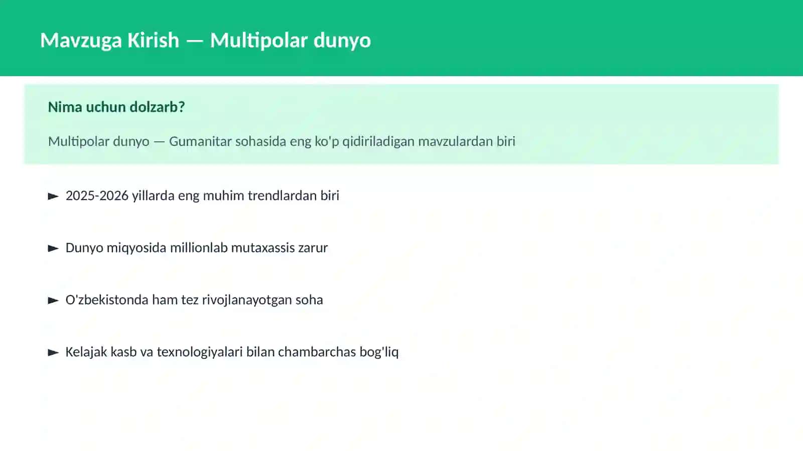 Multipolar dunyo 2